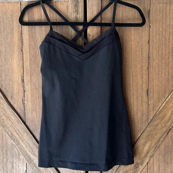 Lululemon Criss Cross Back Tank Black Size 6 - Picture 1 of 6